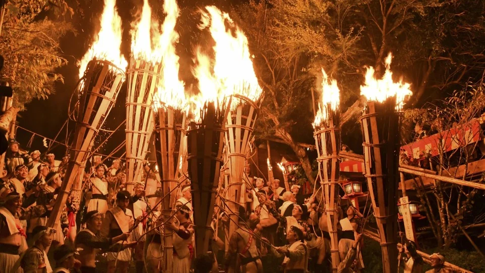 IN PHOTOS: Autumn skies lit up as Kyoto celebrates Kurama Fire Festival