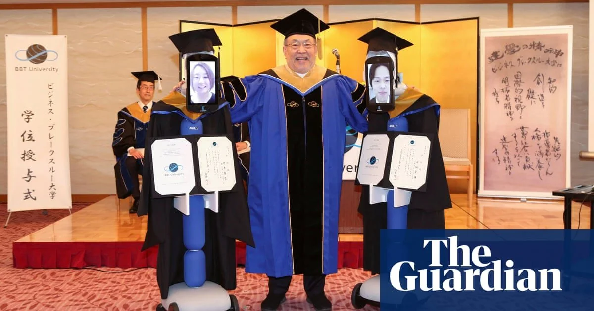 Robots replace students at Japan graduation ceremony amid Covid-19 outbreak – video