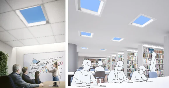 Mitsubishi’s solution for stressed office workers in Japan: fake skylight video displays