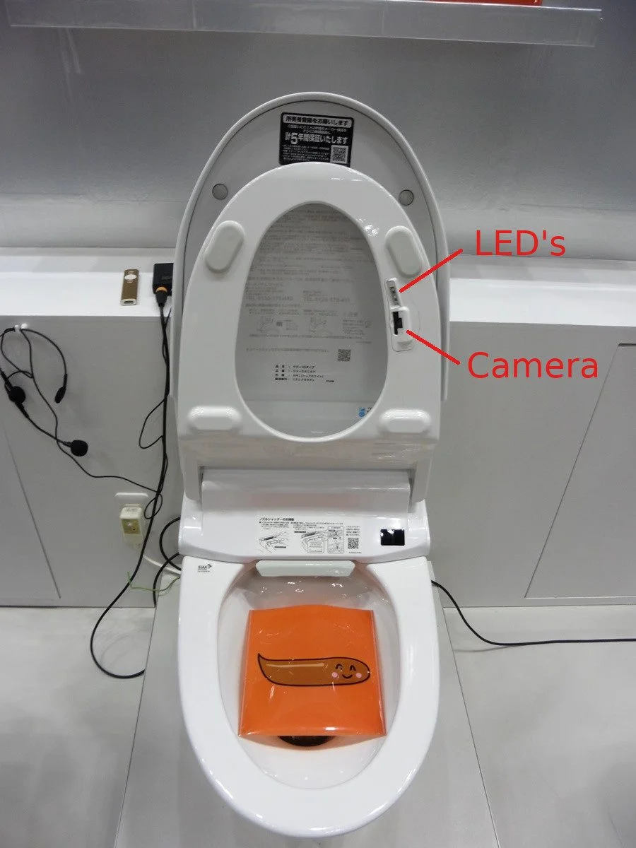 Lixil AI-based Toilet Analyzes Shape & Size of Feces with Camera and LEDs