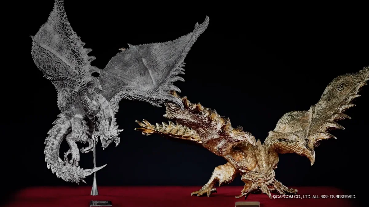 Gold And Platinum Monster Hunter Sculptures For Only $81,000 Each