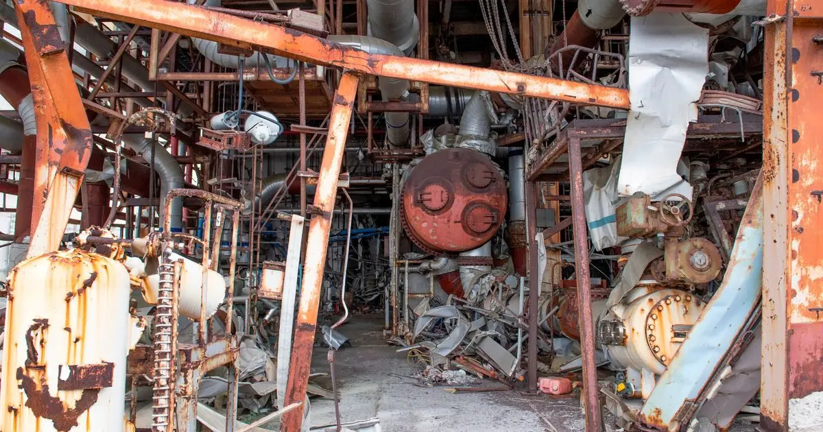 Inside Fukushima: Haunting pictures show ravaged nuclear plant eight years after tsunami
