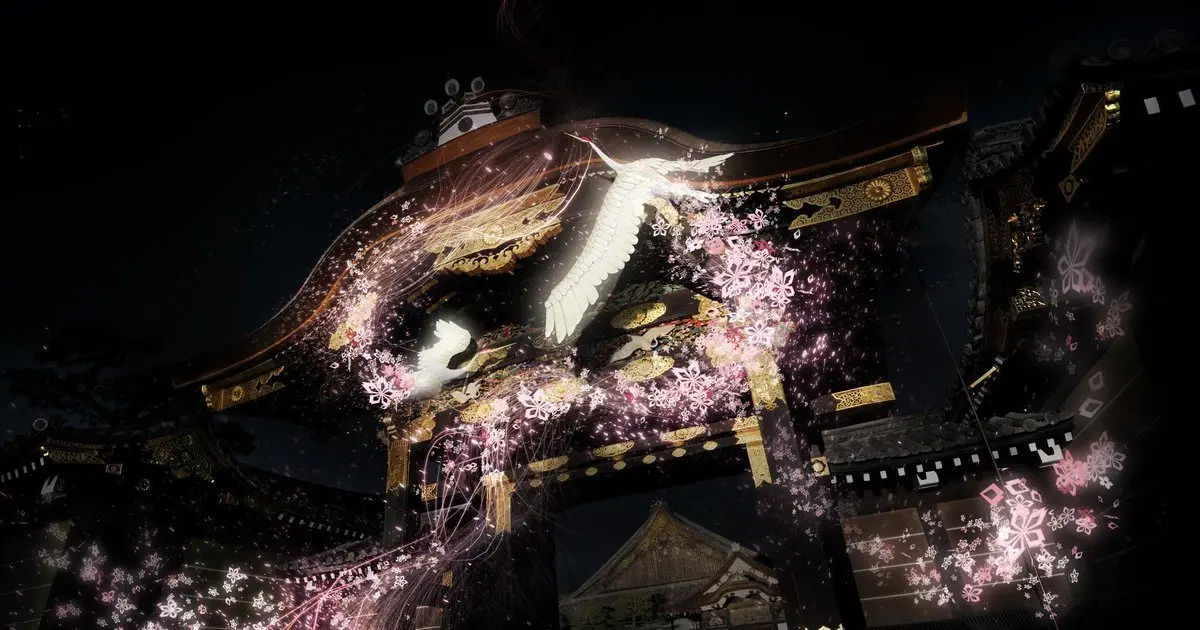 NAKED Gives Hanami a High-Tech Twist at Nijo Castle